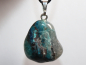 Preview: chrysocolla with cuprite with cord or silver 925