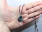 Preview: chrysocolla with cuprite with cord or silver 925