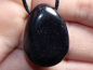 Preview: blue sandstone with cord or silver 925