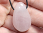 Preview: rose quartz with cord or silver 925