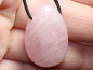 Preview: rose quartz with cord or silver 925