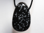 Preview: snowflake obsidian with cord or silver 925