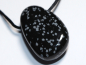 Preview: snowflake obsidian with cord or silver 925