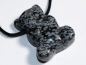 Preview: snowflake obsidian with cord or silver 925