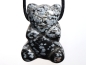 Preview: snowflake obsidian with cord or silver 925