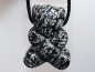 Preview: snowflake obsidian with cord or silver 925