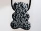 Preview: snowflake obsidian with cord or silver 925