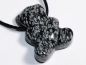 Preview: snowflake obsidian with cord or silver 925