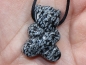 Preview: snowflake obsidian with cord or silver 925