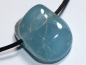 Preview: aquamarine with cord or silver 925