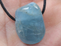 Preview: aquamarine with cord or silver 925