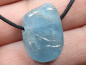 Preview: aquamarine with cord or silver 925