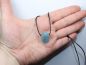 Preview: aquamarine with cord or silver 925