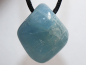 Preview: aquamarine with cord or silver 925