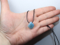 Preview: aquamarine with cord or silver 925