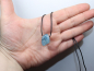 Preview: aquamarine with cord or silver 925