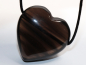 Preview: lamellated obsidian with cord or silver 925