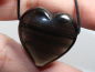 Preview: lamellated obsidian with cord or silver 925