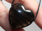 Preview: lamellated obsidian with cord or silver 925