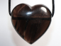 Preview: lamellated obsidian with cord or silver 925