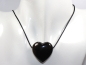 Preview: lamellated obsidian with cord or silver 925