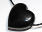 Preview: lamellated obsidian with cord or silver 925