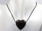 Preview: lamellated obsidian with cord or silver 925