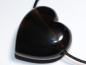 Preview: lamellated obsidian with cord or silver 925