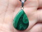 Preview: malachite with cord or silver 925