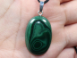 Preview: malachite with cord or silver 925