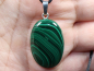 Preview: malachite with cord or silver 925