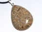Preview: fossilized coral with cord or silver 925