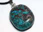 Preview: chrysocolla with cord or silver 925