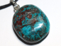 Preview: chrysocolla with cord or silver 925