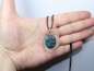 Preview: chrysocolla with cord or silver 925