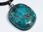 Preview: chrysocolla with cord or silver 925