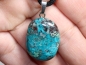 Preview: chrysocolla with cord or silver 925