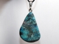 Preview: chrysocolla with cord or silver 925