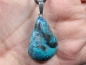 Preview: chrysocolla with cord or silver 925
