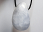 Preview: blauer Calcit mit Band oder Silber 925