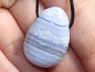 Preview: chalcedony with cord or silver 925