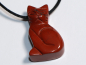 Preview: red jasper with cord or silver 925