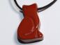 Preview: red jasper with cord or silver 925
