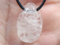Preview: rock crystal with cord or silver 925