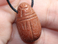 Preview: gold sandstone with cord or silver 925