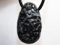 Preview: snowflake obsidian with cord or silver 925
