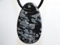 Preview: snowflake obsidian with cord or silver 925