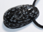Preview: snowflake obsidian with cord or silver 925