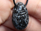 Preview: snowflake obsidian with cord or silver 925
