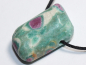 Preview: ruby in fuchsite with cord or silver 925